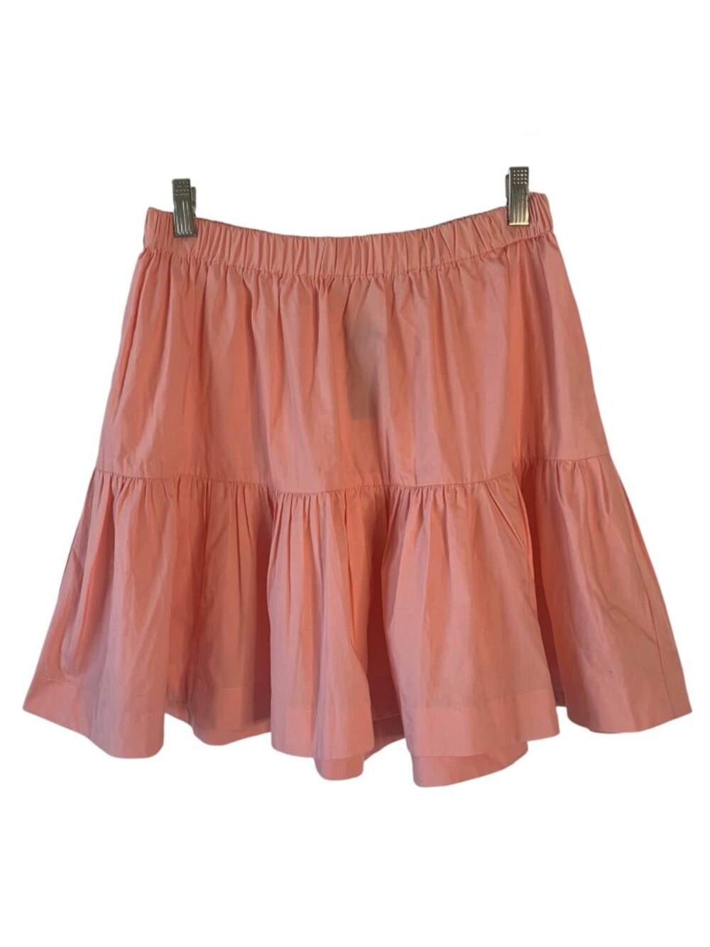 ABERCROMBIE & FITCH Sherbet Orange Poplin Ruffled Mini-Length Skirt NWT Medium